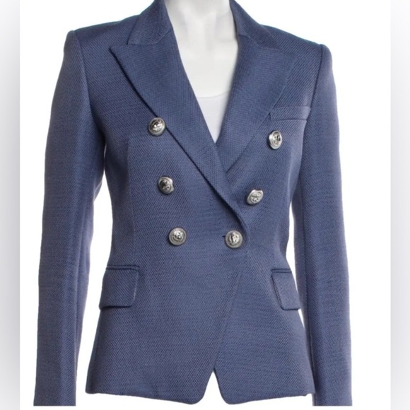 Balmain double breasted blue blazer jacket NWT - Picture 1 of 4